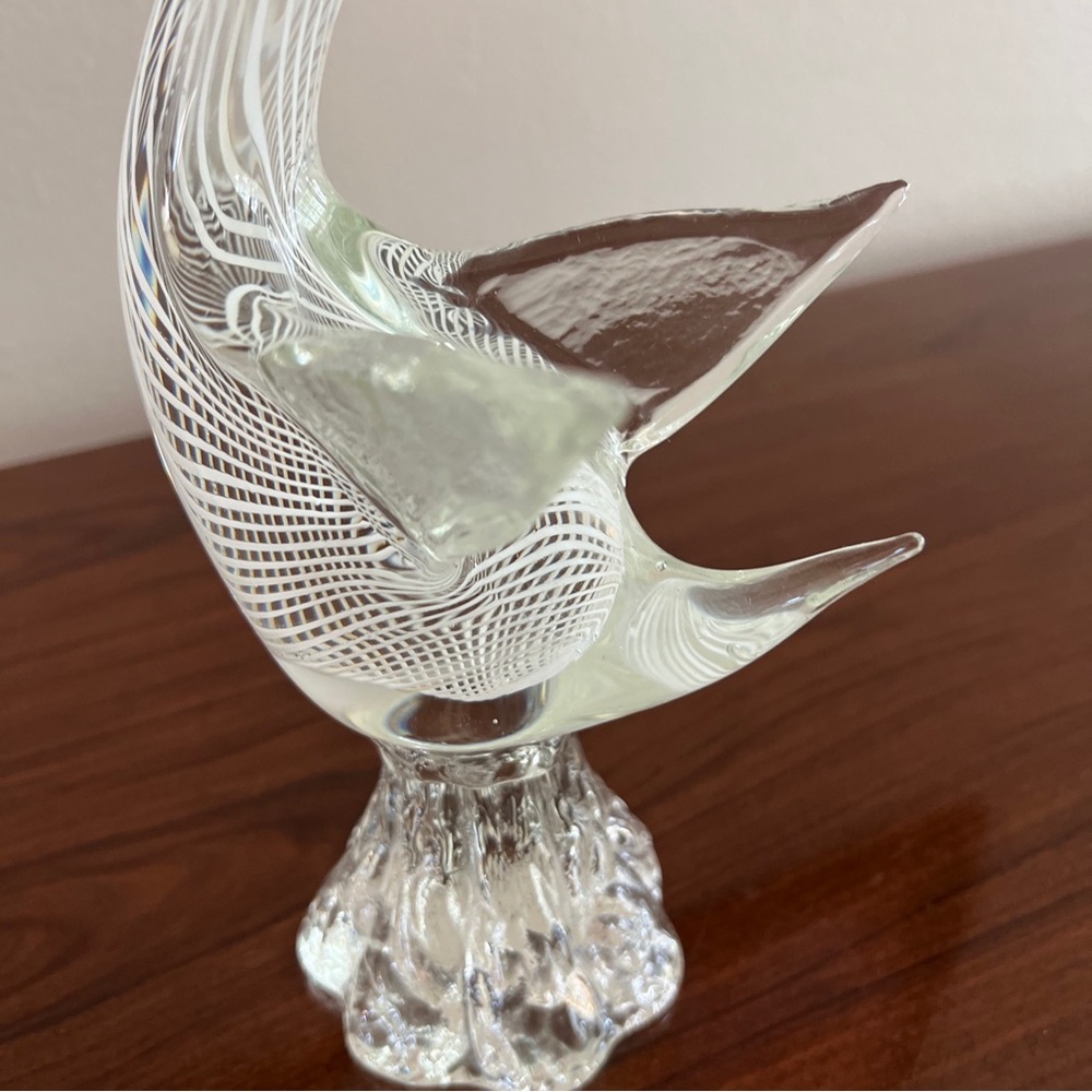 Vintage Murano Glass Hand Blown Glass Swan 11 Inches stunning!! - Picture 7 of 16